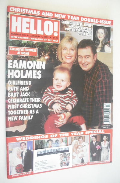 Hello! magazine - Eamonn Holmes, Ruth and Jack cover (7 January 2003 - Issue 746)