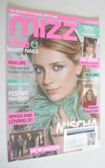 MIZZ magazine - Mischa Barton cover (13-26 December 2007)