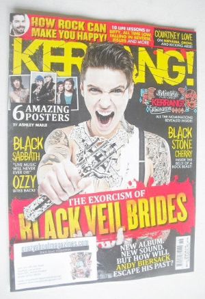 <!--2014-05-10-->Kerrang magazine - Andy Biersack cover (10 May 2014 - Issu