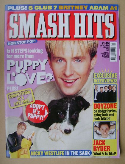 Smash Hits magazine - H (Steps) cover (26 January 2000)