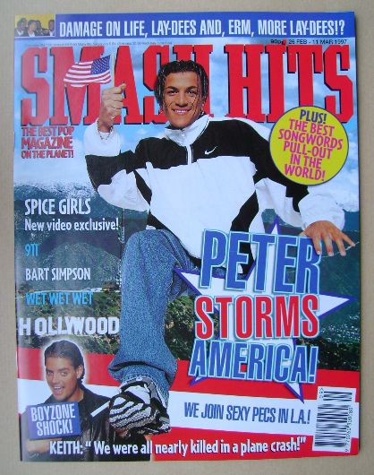 Smash Hits magazine - Peter Andre cover (26 February - 11 March 1997)