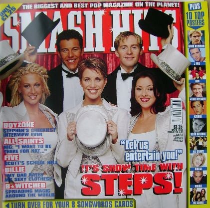 Smash Hits magazine - Steps cover (18 November 1998)