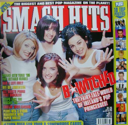 <!--1998-09-09-->Smash Hits magazine - B*Witched cover (9 September 1998)
