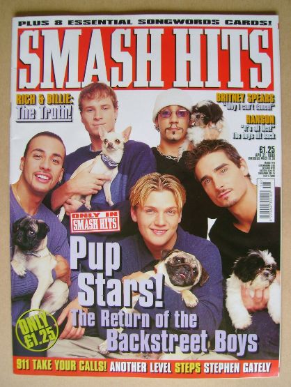 Smash Hits magazine - Backstreet Boys cover (21 April 1999)