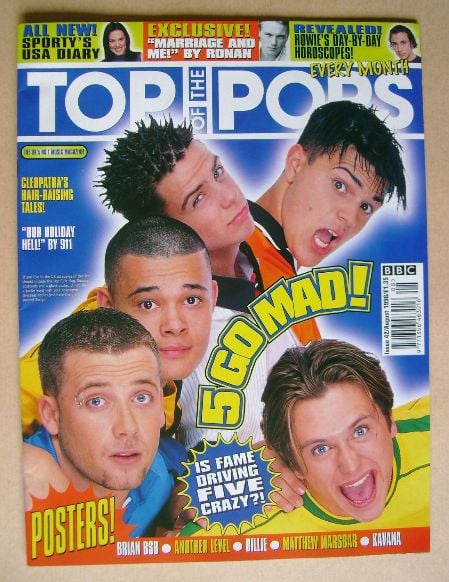 Top Of The Pops magazine - Five cover (August 1998)