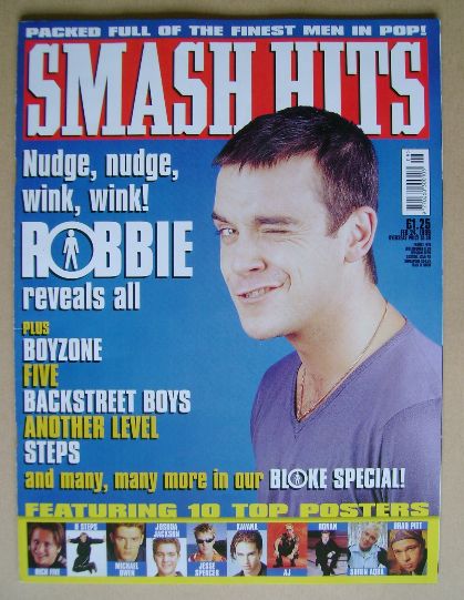 Smash Hits magazine - Robbie Williams cover (24 February 1999)