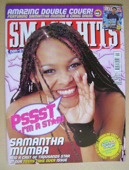 Smash Hits magazine - Samantha Mumba cover (26 July 2000)