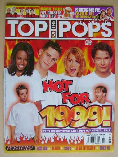 Top Of The Pops magazine - Hot for 1999 cover (January 1999)