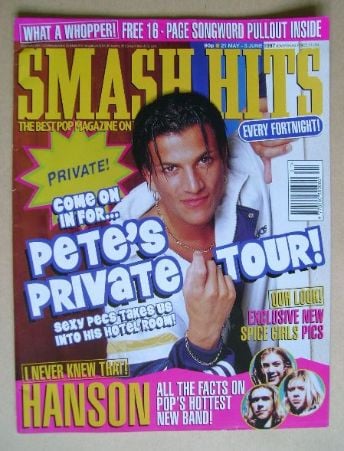 Smash Hits magazine - Peter Andre cover (21 May - 3 June 1997)