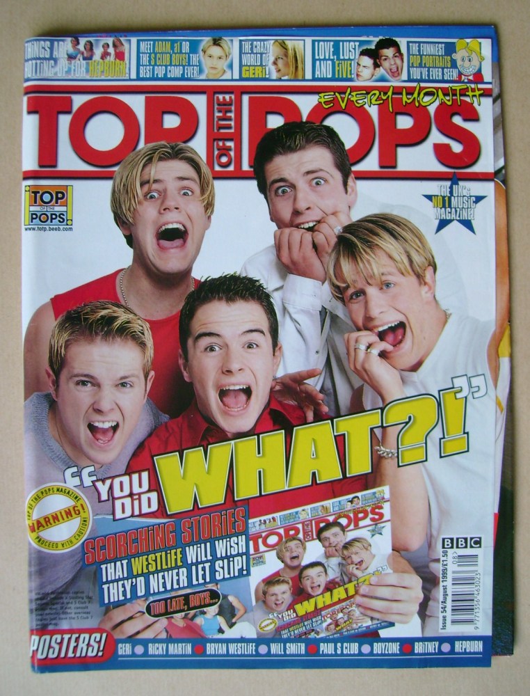 Top Of The Pops magazine - Westlife cover (August 1999)