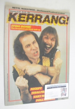 Kerrang magazine - The Scorpions cover (12-25 January 1984 - Issue 59)