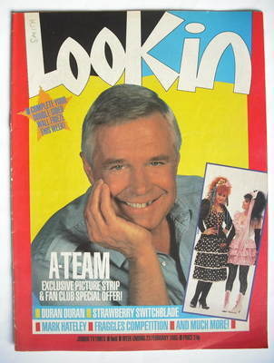 Look In magazine - George Peppard cover (23 February 1985)