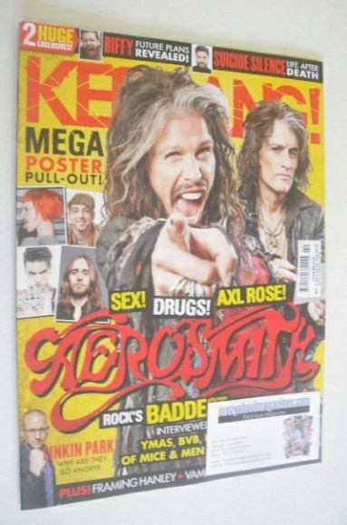 Kerrang magazine - Aerosmith cover (31 May 2014 - Issue 1519)