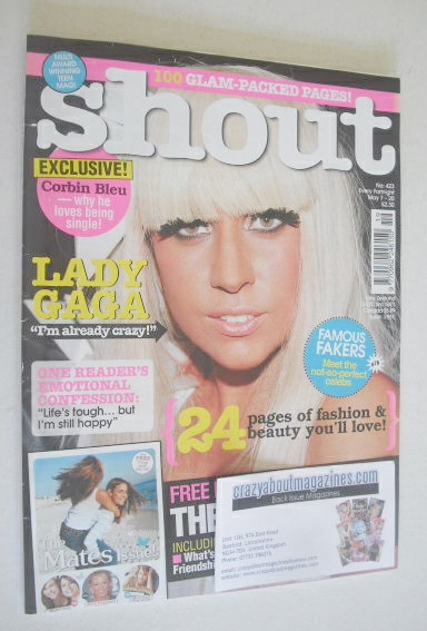 <!--2009-05-07-->Shout magazine - Lady Gaga cover (7-20 May 2009)