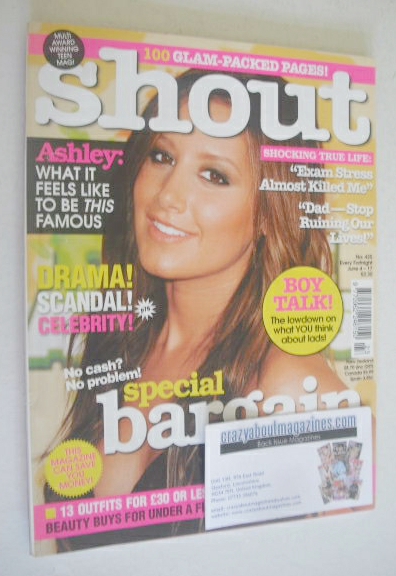 <!--2009-06-04-->Shout magazine - Ashley Tisdale cover (4-17 June 2009)