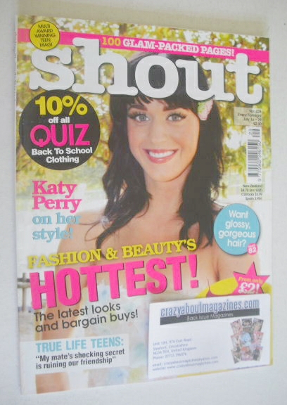 <!--2009-07-16-->Shout magazine - Katy Perry cover (16-29 July 2009)