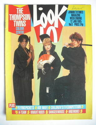Look In magazine - The Thompson Twins cover (12 January 1985)