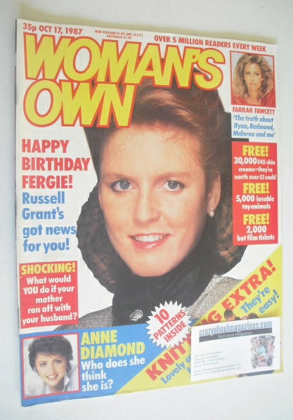 Woman's Own magazine - 17 October 1987 - Sarah Ferguson cover