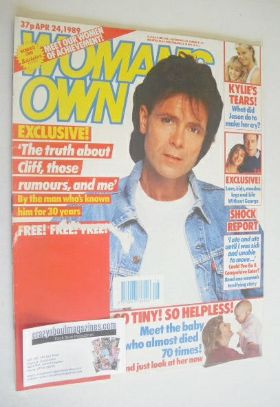Woman's Own magazine - 24 April 1989 - Cliff Richard cover