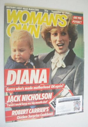 Woman's Own magazine - 22 September 1984 - Princess Diana cover