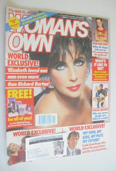 Woman's Own magazine - 21 March 1989 - Elizabeth Taylor cover