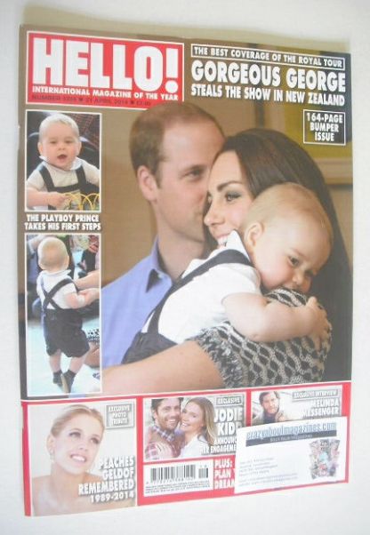 Hello! magazine - Prince William, Kate and Prince George cover (21 April 2014 - Issue 1324)