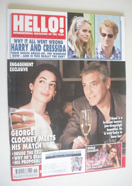 Hello! magazine - George Clooney and Amal Alamuddin cover (12 May 2014 - Issue 1327)