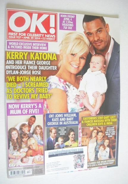 OK! magazine - Kerry Katona and Dylan-Jorge Rose cover (29 April 2014 - Issue 927)