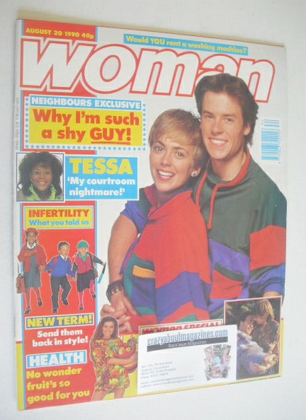 Woman magazine - Guy Pearce and Annie Jones cover (20 August 1990)