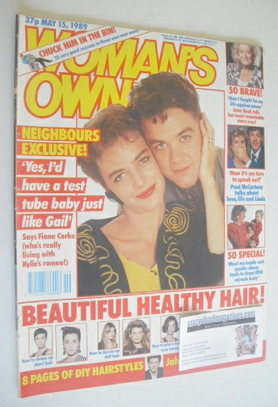 Woman's Own magazine - 15 May 1989 - Fiona Corke and Stefan Dennis cover