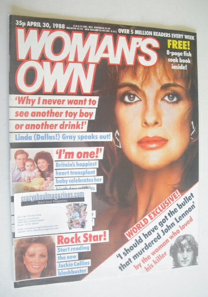 Woman's Own magazine - 30 April 1988 - Linda Gray cover