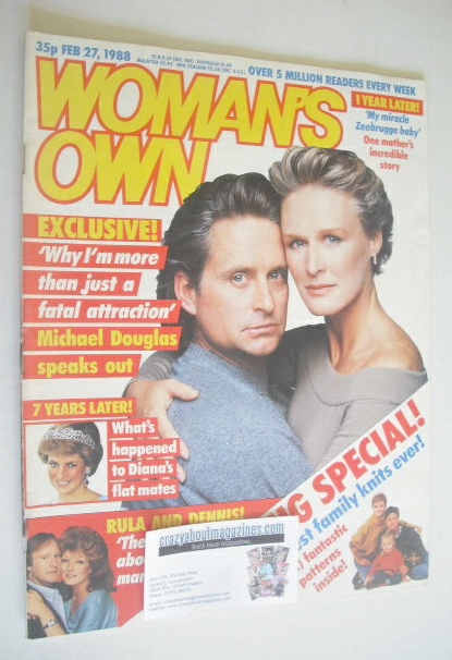 <!--1988-02-27-->Woman's Own magazine - 27 February 1988 - Michael Douglas 
