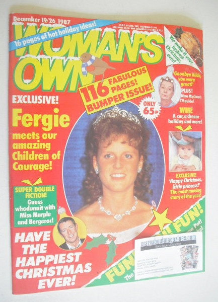 Woman's Own magazine - 19-26 December 1987 - Sarah Ferguson cover