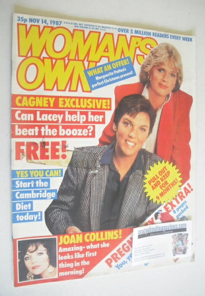 Woman's Own magazine - 14 November 1987 - Sharon Gless and Tyne Daly cover