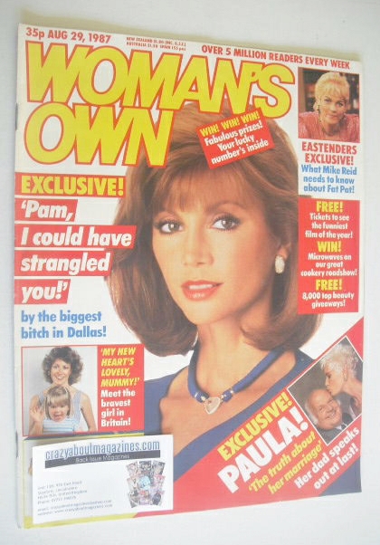 Woman's Own magazine - 29 August 1987 - Victoria Principal cover