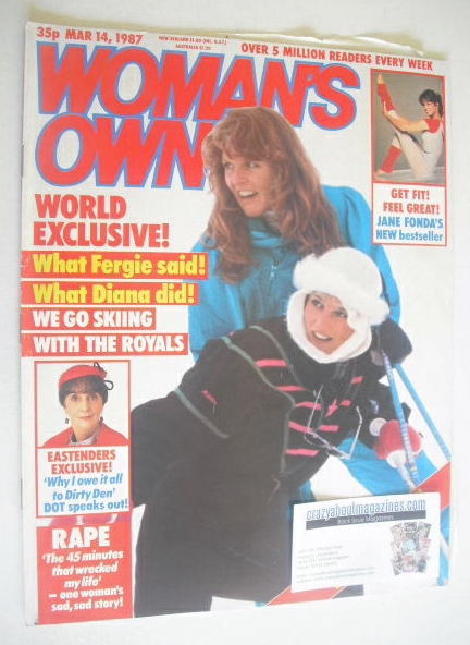 Woman's Own magazine - 14 March 1987 - Princess Diana and Sarah Ferguson cover