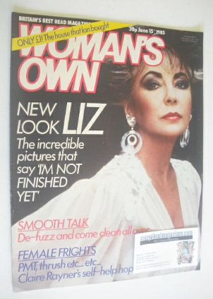 Woman's Own magazine - 15 June 1985 - Elizabeth Taylor cover