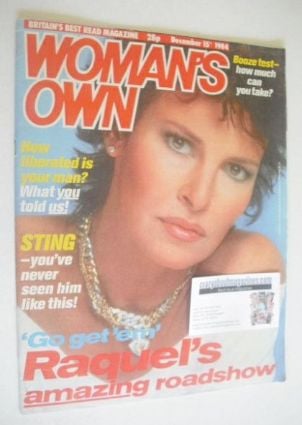 Woman's Own magazine - 15 December 1984 - Raquel Welch cover