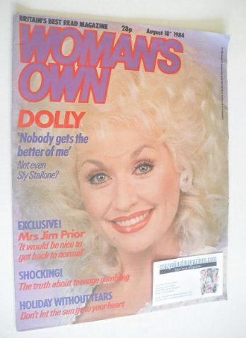 Woman's Own magazine - 18 August 1984 - Dolly Parton cover