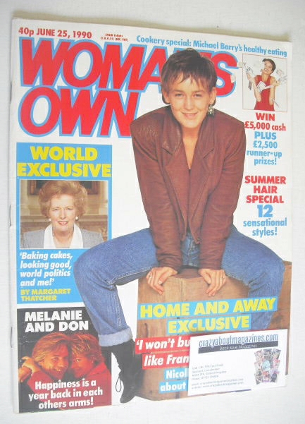 Woman's Own magazine - 25 June 1990 - Nicolle Dickson cover