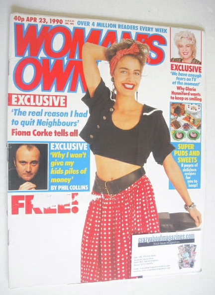 Woman's Own magazine - 23 April 1990 - Fiona Corke cover