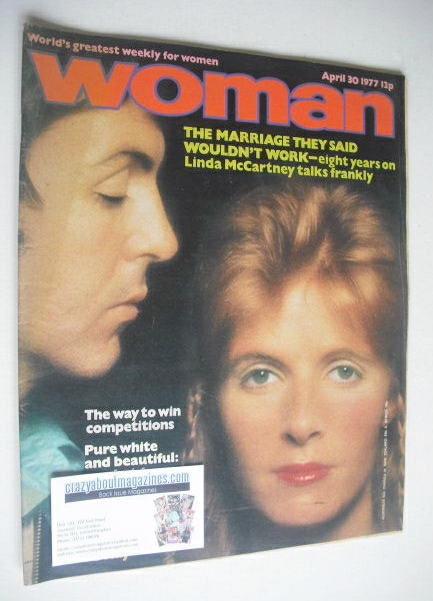 Woman magazine - Paul McCartney and Linda McCartney cover (30 April 1977)