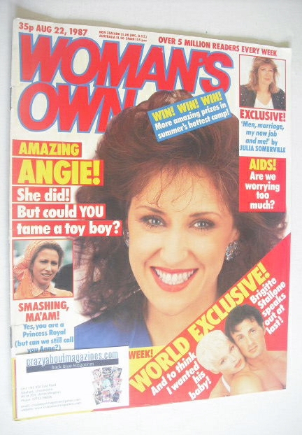 Woman's Own magazine - 22 August 1987 - Anita Dobson cover