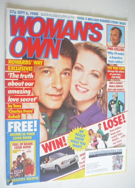 Woman's Own magazine - 6 September 1988 - Tony Anholt and Tracey Childs cover