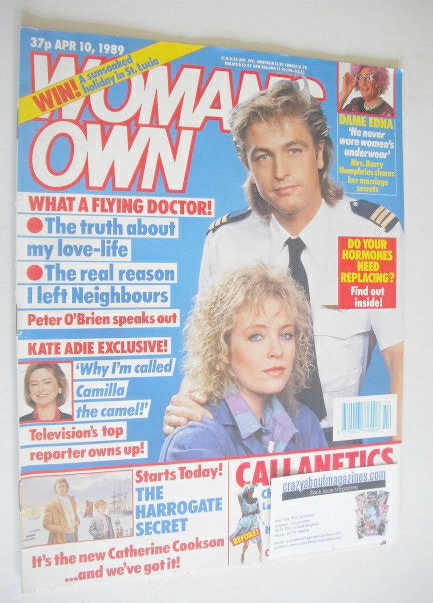 Woman's Own magazine - 10 April 1989 - Peter O'Brien and Rebecca Gibney cover
