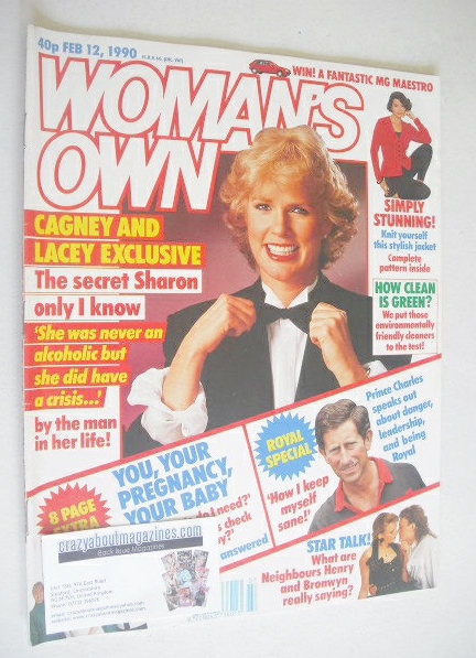 Woman's Own magazine - 12 February 1990 - Sharon Gless cover