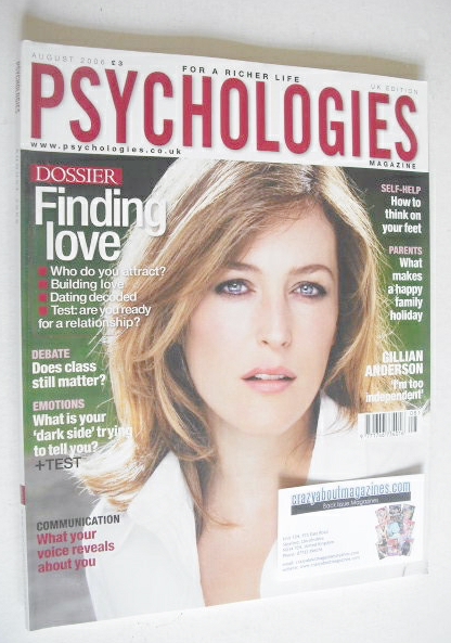 Psychologies magazine - August 2006 - Gillian Anderson cover