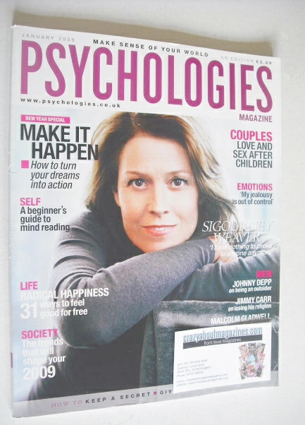 <!--2009-01-->Psychologies magazine - January 2009 - Sigourney Weaver cover