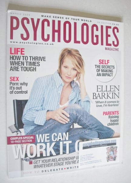 Psychologies magazine - March 2009 - Ellen Barkin cover