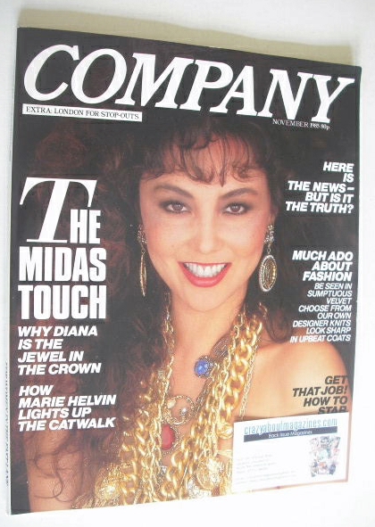 <!--1985-11-->Company magazine - November 1985 - Marie Helvin cover